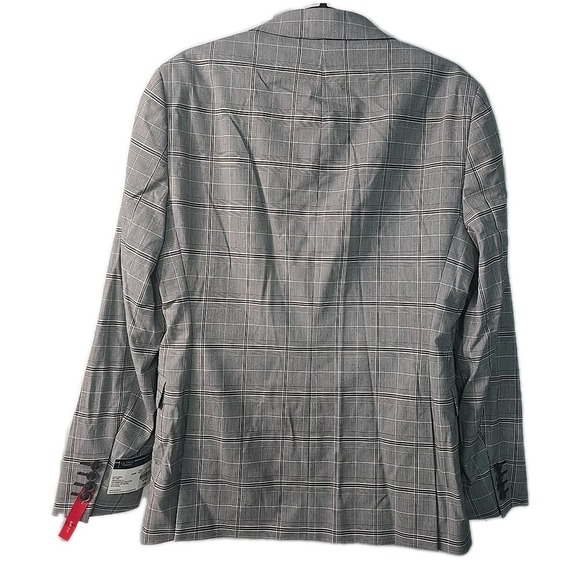 J Ferrar Gray Black Slim Fit Blazer Size 42R And Slim Fit Pants Size 34 NWT - Picture 5 of 13
